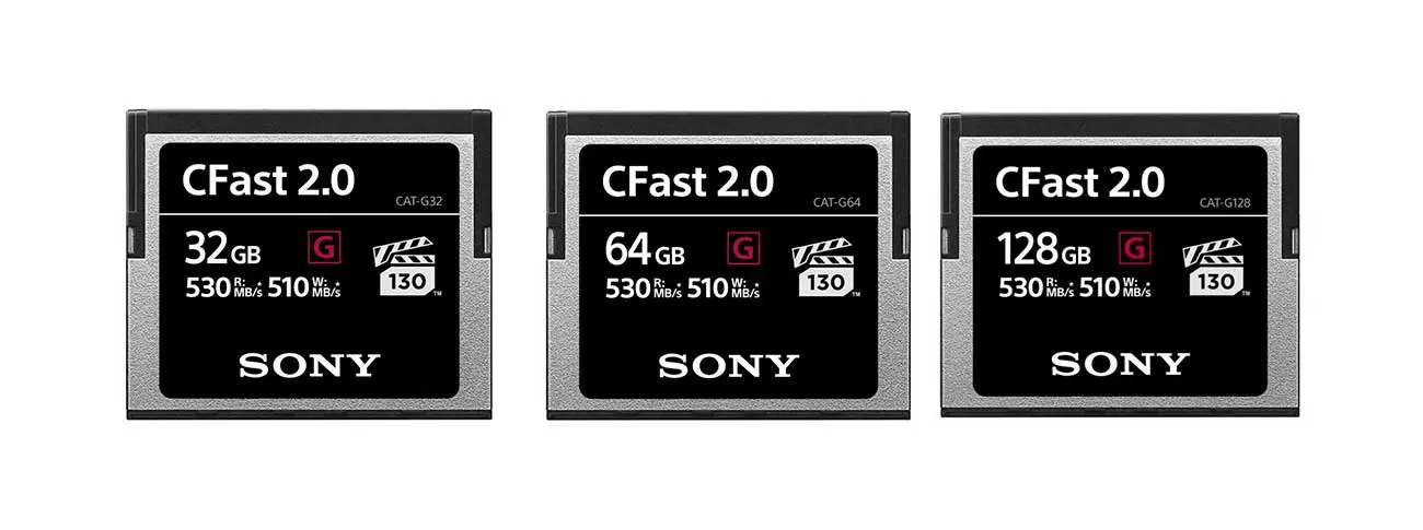 Ecco le nuove super schede di memoria Sony CFast: fino a 510 mb/sec.