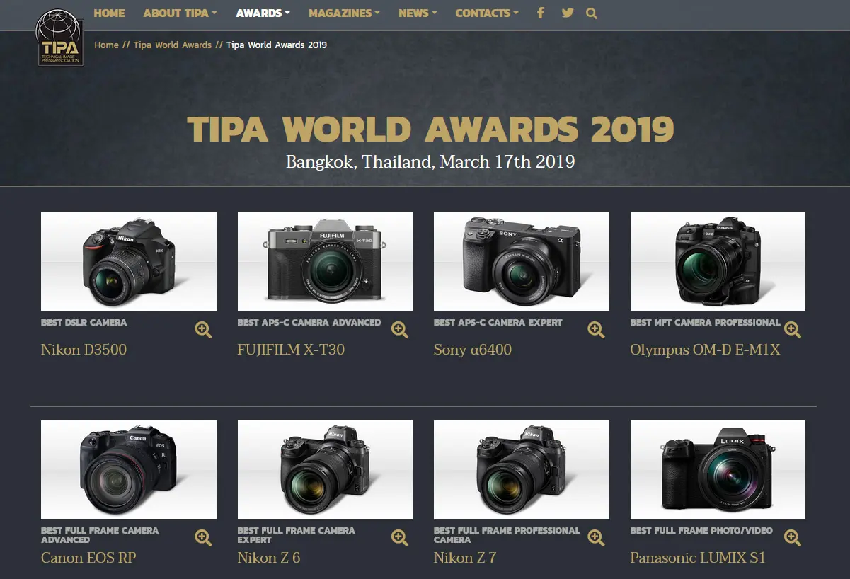 Ecco la migliore attrezzatura fotografica del 2019 secondo i TIPA Awards