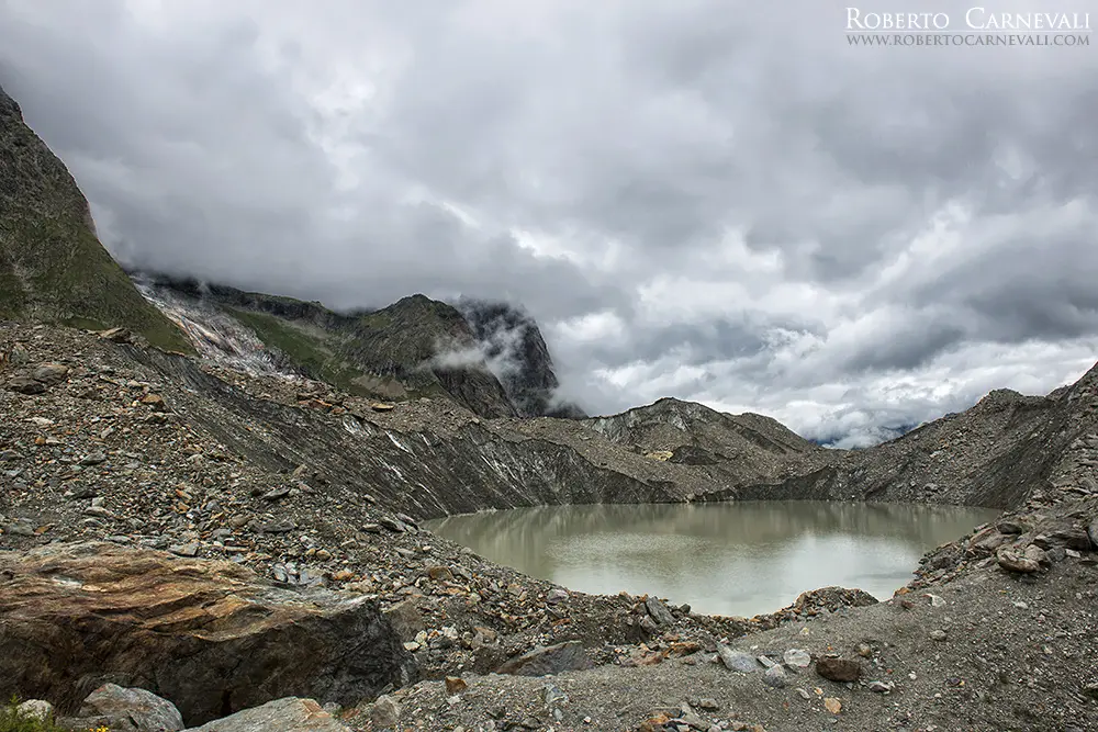 Ghiacciaio e lago del Miage