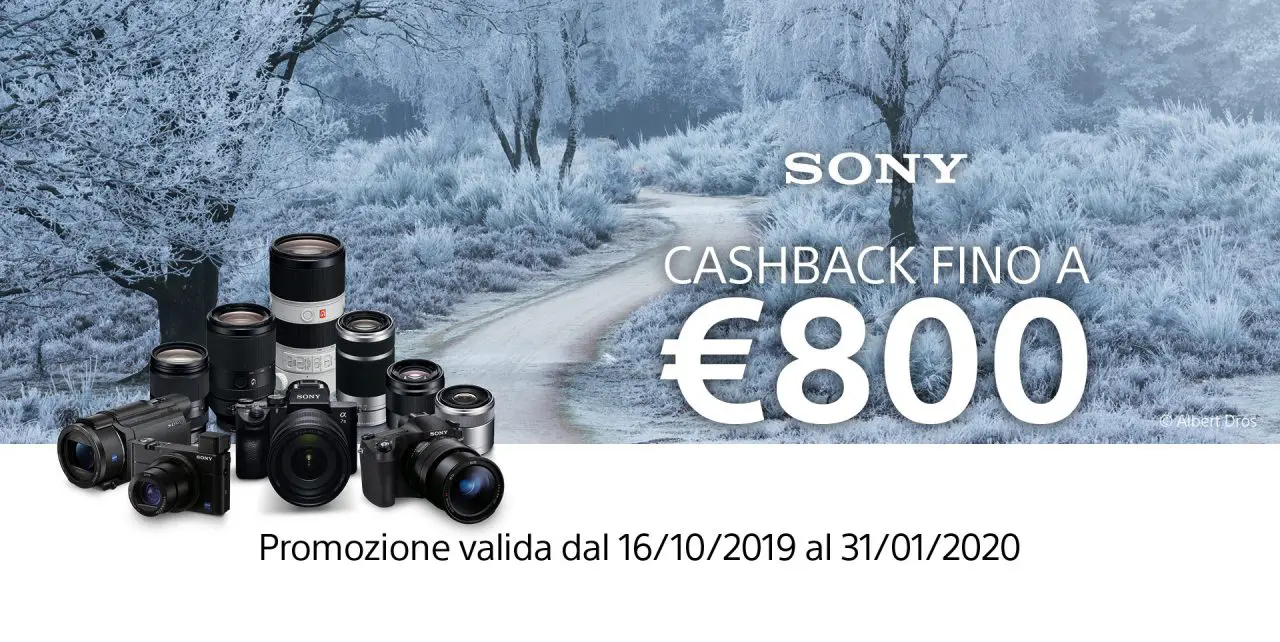 Sony anticipa il Natale. Fino a 800 euro di rimborso con il cashback.