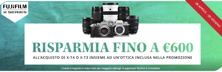 Fujifilm X-T4 e X-T3 in super promozione sino al 30 Giugno