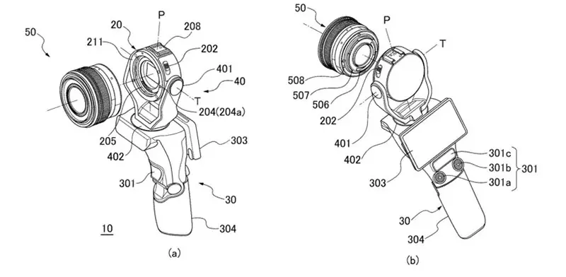 Canon deposita un brevetto per una vlogging camera tipo DJI Osmo mobile