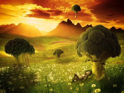 Broccolandia - La mia prima creazione di "digital art"