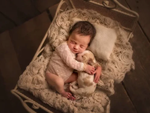 Neonati e animali. Ecco il più tenero servizio fotografico mai visto prima