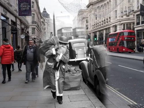 Il Natale a Londra. Passato e presente "fusi" assieme.